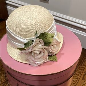 Elegant Cream Floral Women's Hat